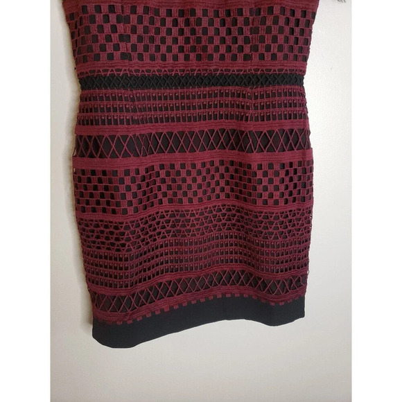 Greylin Anthropologie Dress Women's Medium Wine Lace Mini Heidi Nwt - Picture 4 of 11